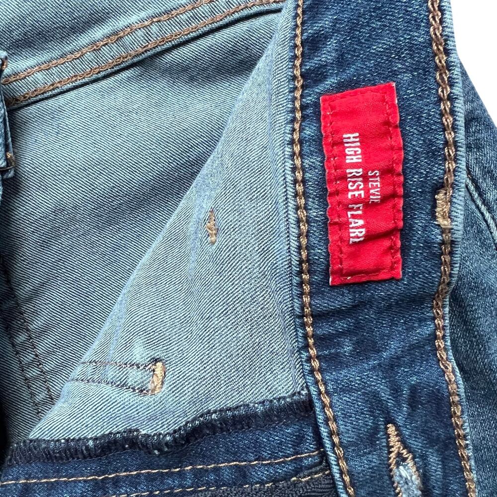 Lucky Brand Women’s High Rise Patch Pocket Stevie Flare blue jeans size 10 - Picture 3 of 4